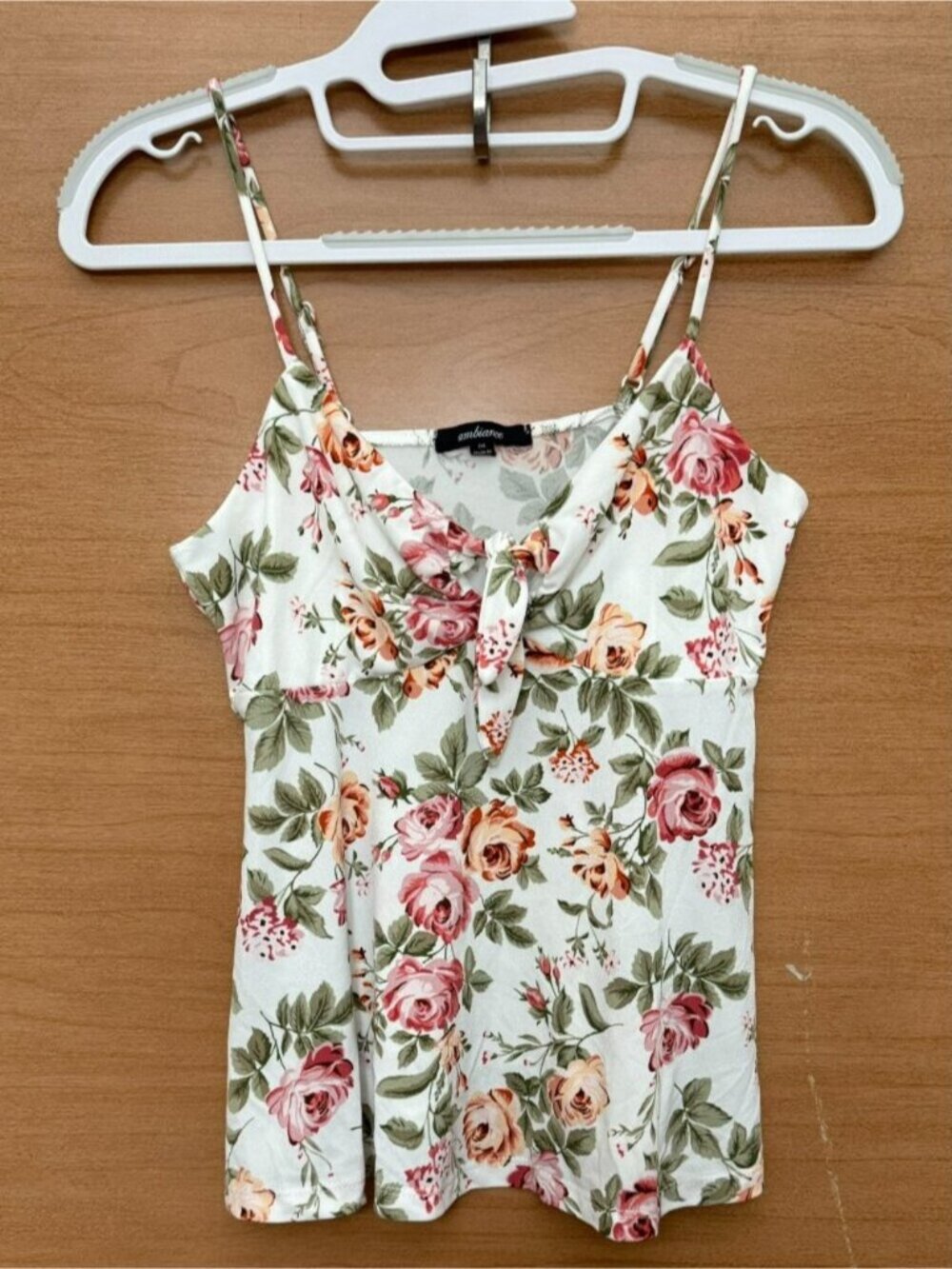 White Floral Tank Top